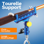 Support de Tourelle Auto-bloquante pour Canne à Pêche