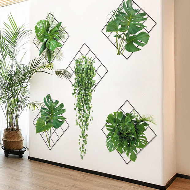 Sticker mural plante verte 3D