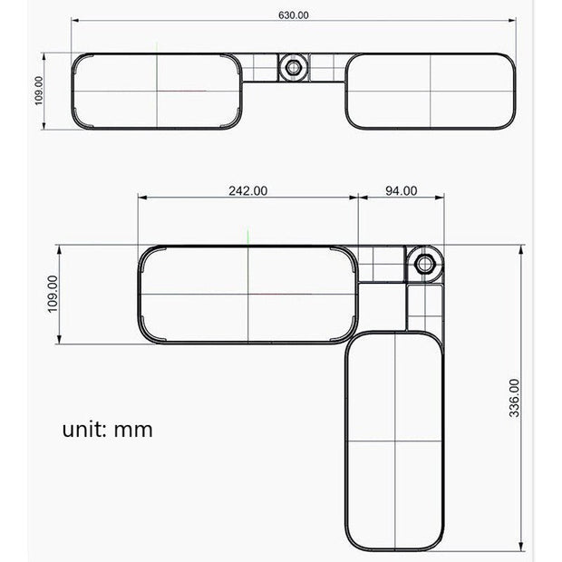 Étagère d'angle de rangement rotative multifonctionnelle murale en forme de U