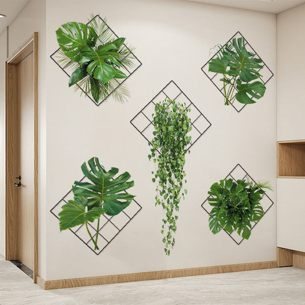 Sticker mural plante verte 3D