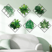 Sticker mural plante verte 3D