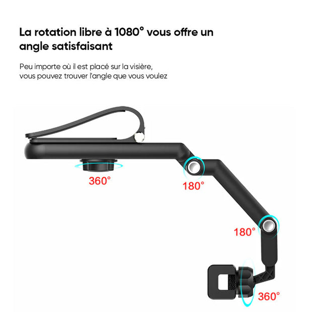 Support de téléphone portable rotatif multifonctionnel pare-soleil