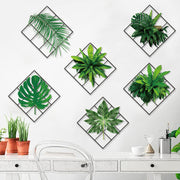 Sticker mural plante verte 3D