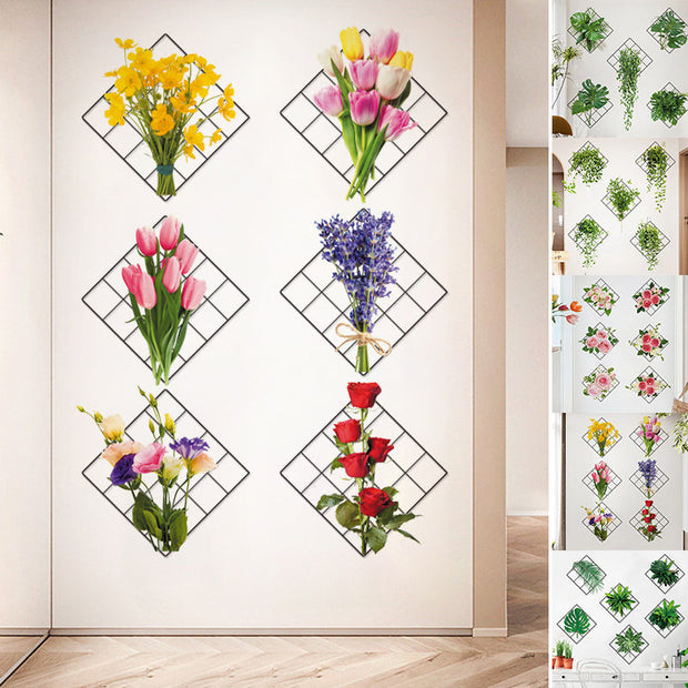 Sticker mural plante verte 3D