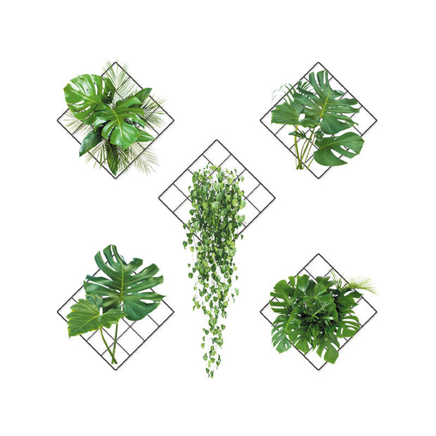 Sticker mural plante verte 3D